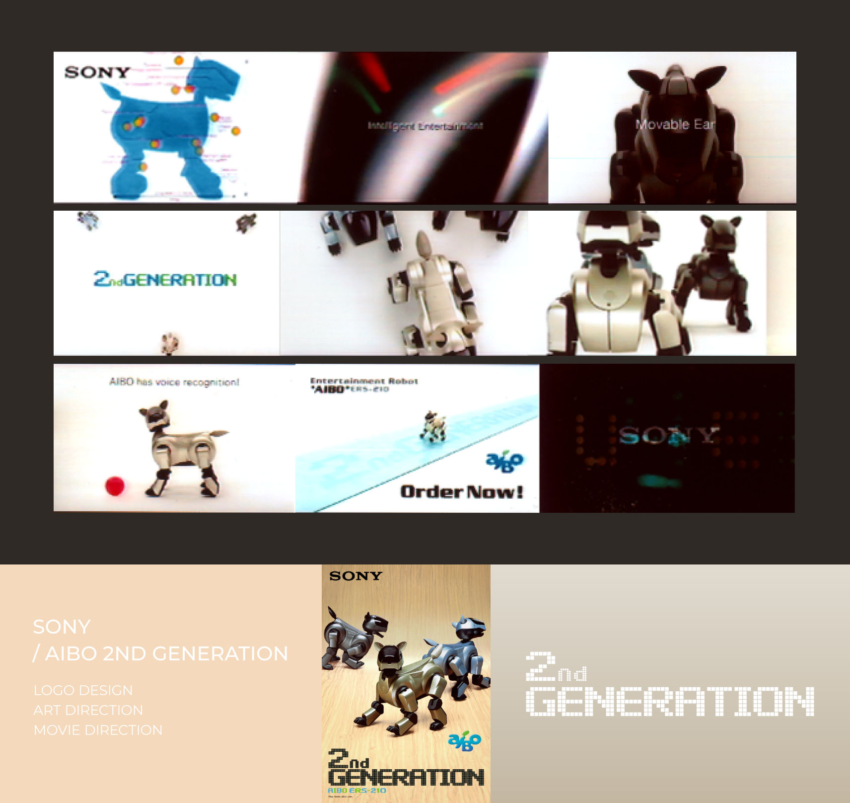 SONY / AIBO 2ND GENERATION - LOGO DESIGN ART DIRECTION MOVIE DIRECTION